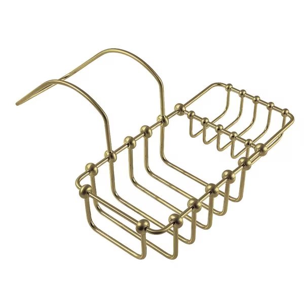 Clawfoot Tub Rim Soap and Sponge Holder, Brushed Brass, Kingston Brass, Mfr#: CC2167